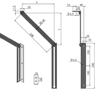 Enclosure Bolt on Door Stay - Image 4