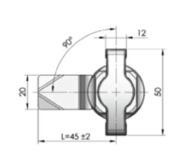 Chrome & Poly Pad-Lockable Wingknob w/ CAM - Image 3