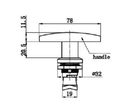 T-Handle Key/Non Locking - Image 3