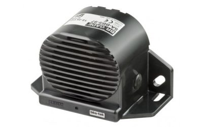 BBS TEK White Sound Reverse Alarm Medium Duty, 12-24V, 77-97dB (Self Adjusting)
