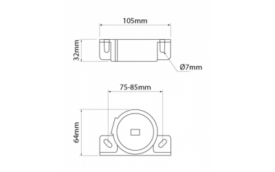BBS TEK White Sound Reverse Alarm Medium Duty, 12-24V, 77 -97 db - Image 2