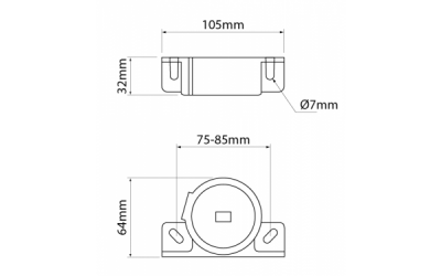 BRIGADE Tonal Reverse Alarm, Medium Duty, 12-24V - Image 2