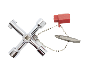 4-Way Panel Key – Zinc