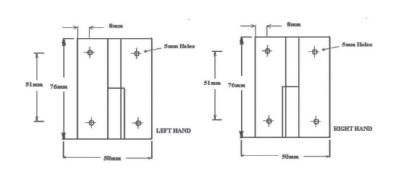 Lift Off Hinge LH/RH - Stainless Steel - Image 2