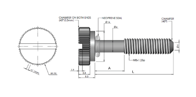 Knurled Thumb Screw - 30mm - Image 2