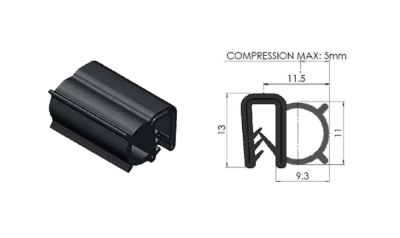 Pinchweld Door Gasket - Rubber Side - Image 2