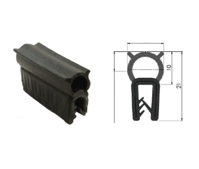 Pinchweld Door Gasket - Rubber Top - Image 2