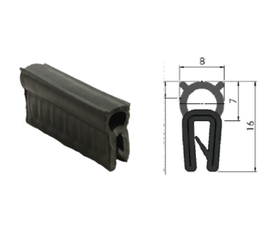 Pinchweld Door Gasket - Rubber Top - Image 3